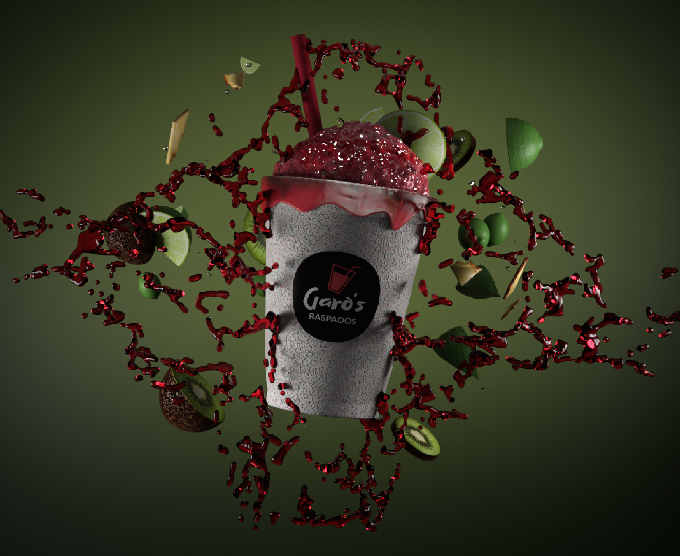 Portada raspado en modelado 3D