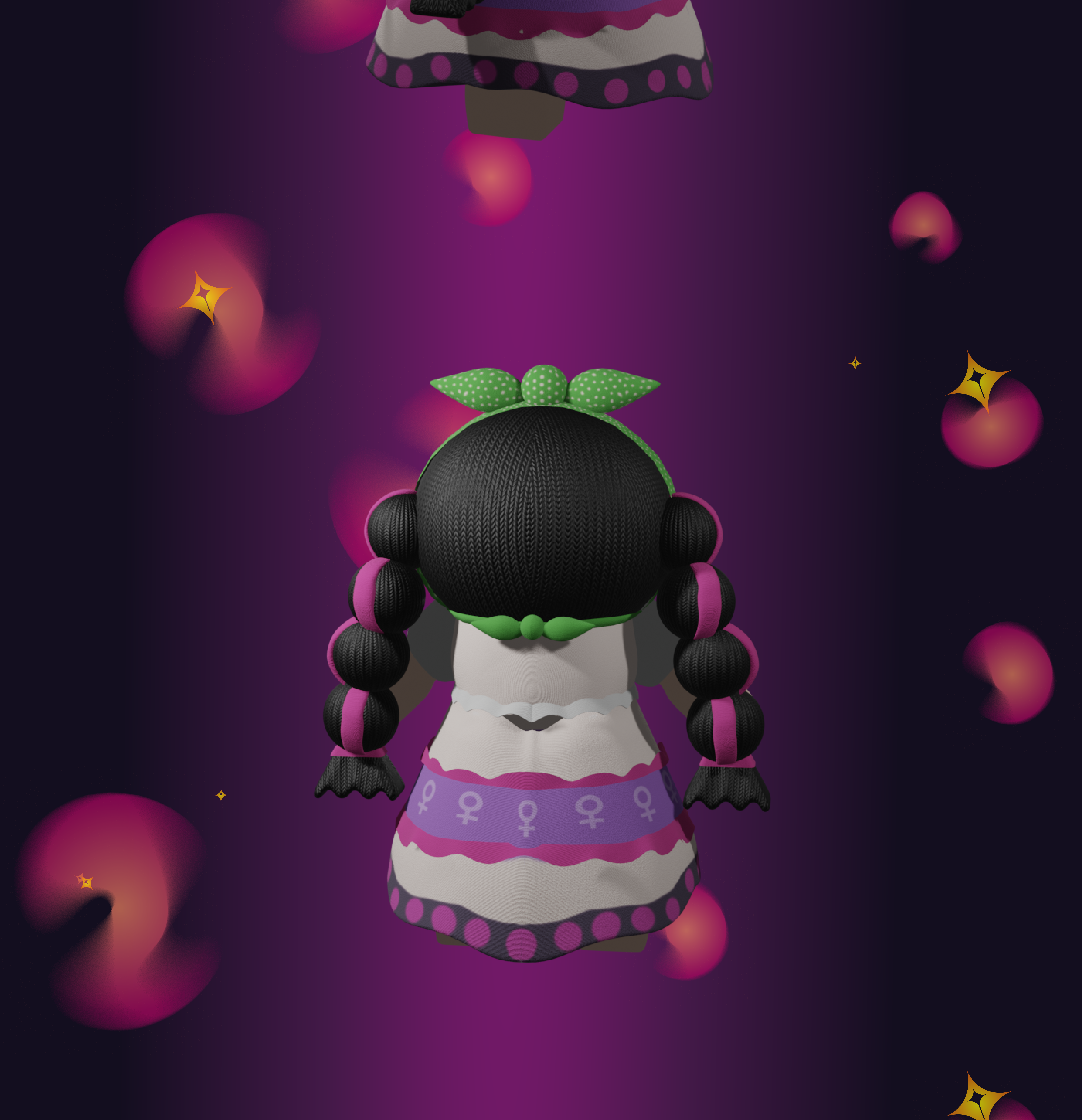 Muñeca feminista modelado 3D